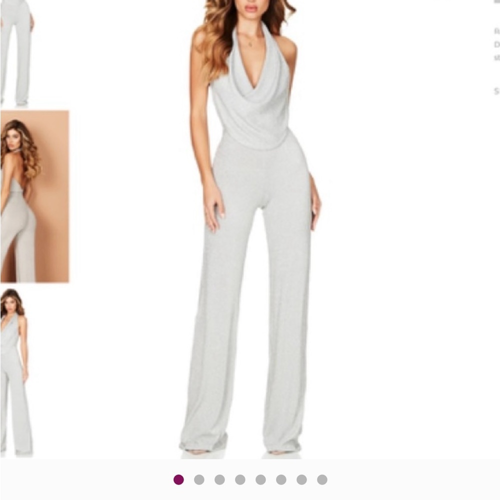 Nookie Silver Halter Jumpsuit